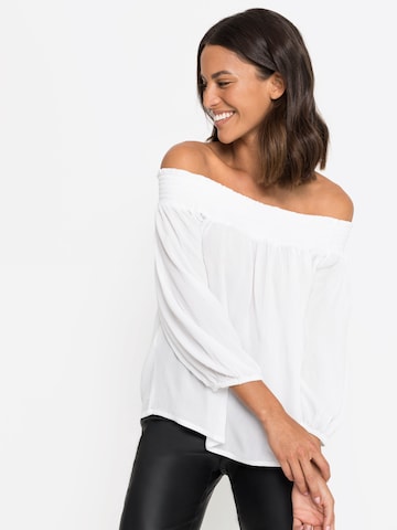 LASCANA Blouse in Wit: voorkant