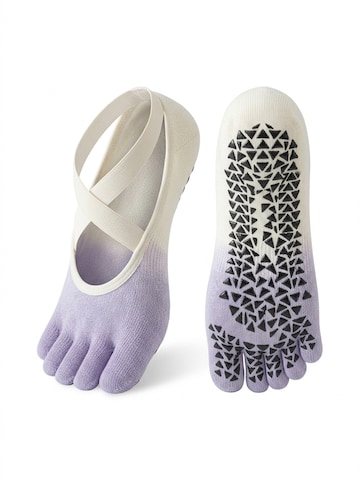 Millo Athletic Socks 'Freedom Yoga' in Purple: front