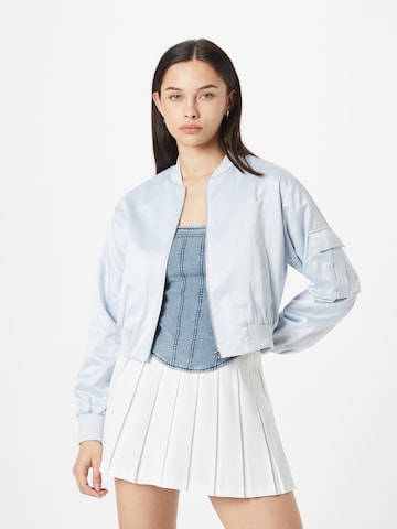 Gina Tricot Between-Season Jacket in Blue: front