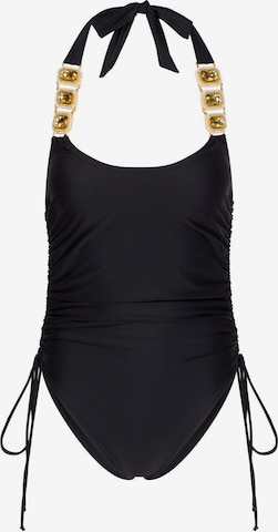 Moda Minx Bustier Badeanzug in Schwarz: predná strana