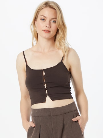 WEEKDAY Top 'Nicole' in Bruin: voorkant