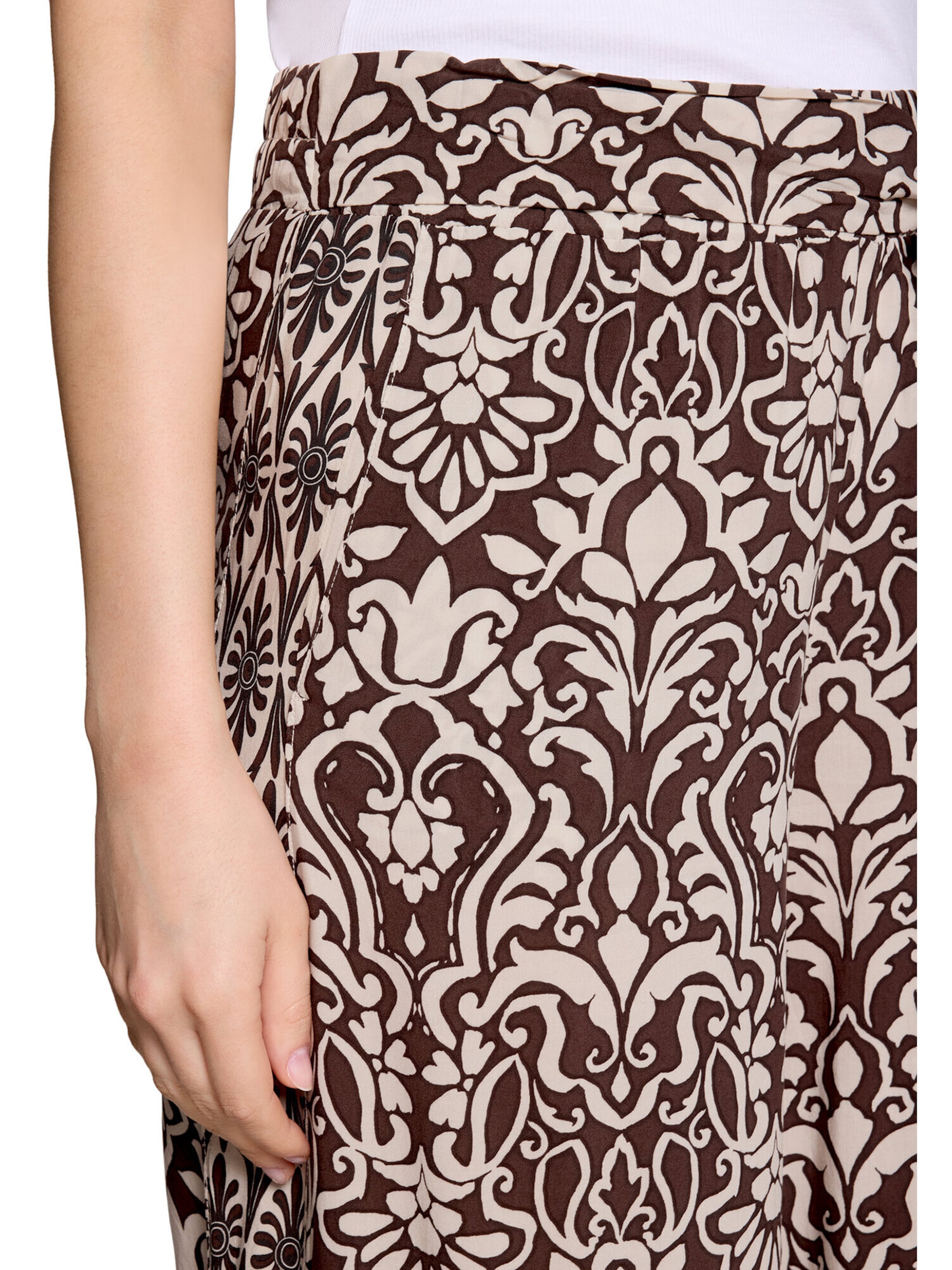 Cartoon Loosefit Hose 'Palazzo' in Braun