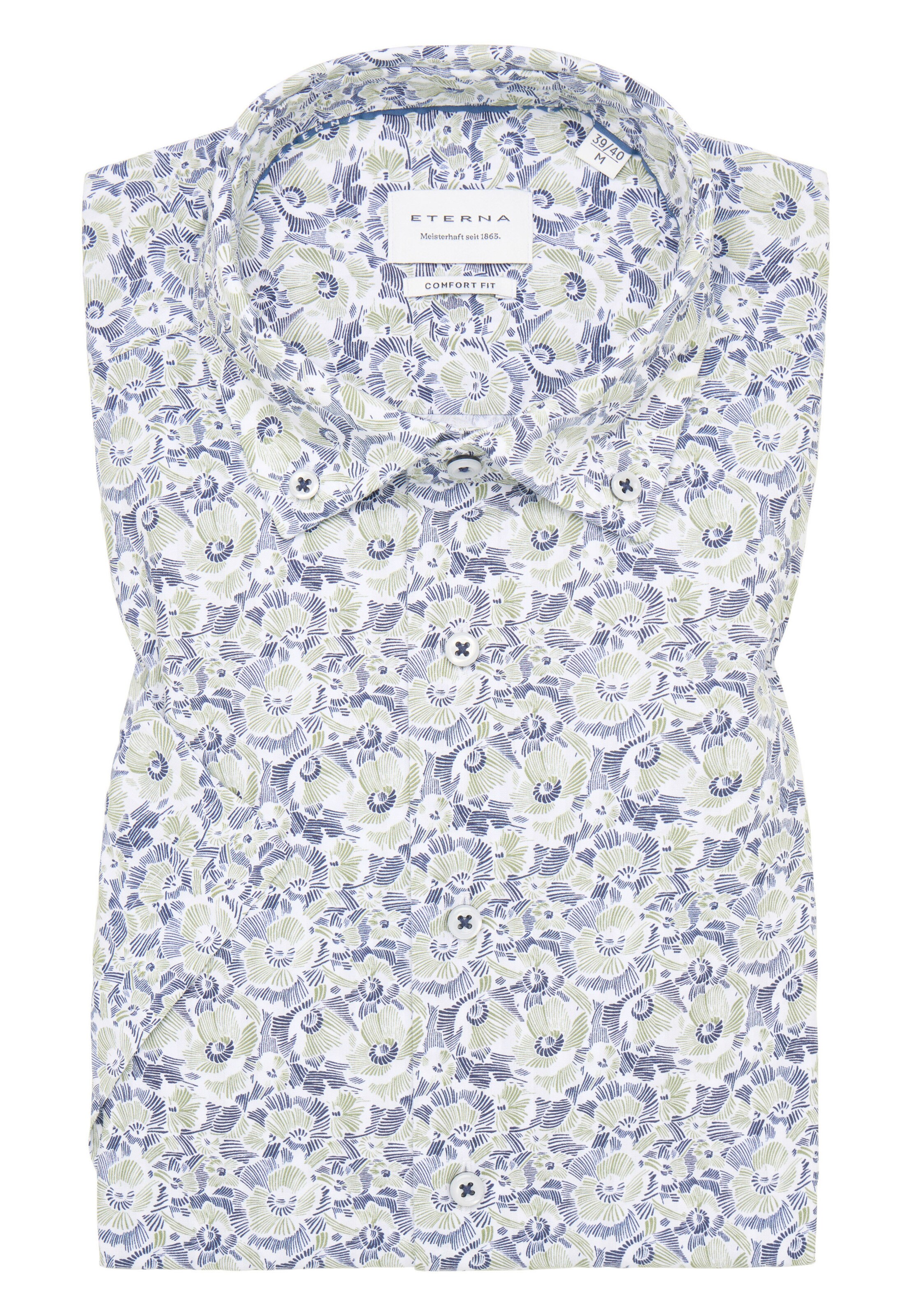 ETERNA Regular fit Overhemd in Blauw