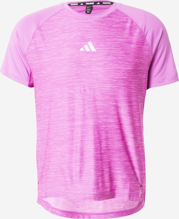ADIDAS PERFORMANCE Performance Shirt 'GYM+ 3-Stripes' in Purple: front