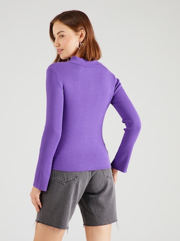 TOPSHOP Knit Cardigan in Purple