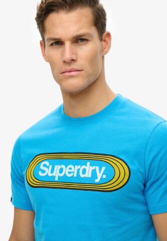 Superdry T-Shirt 'Trade Tab' in Blau
