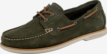 Lumberjack Moccasins 'Navigator' in Green: front