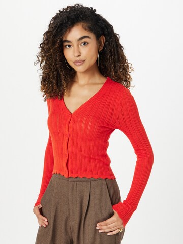 ONLY Knit Cardigan 'DEE' in Red: front