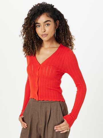 Cardigan 'DEE' ONLY en rouge : devant