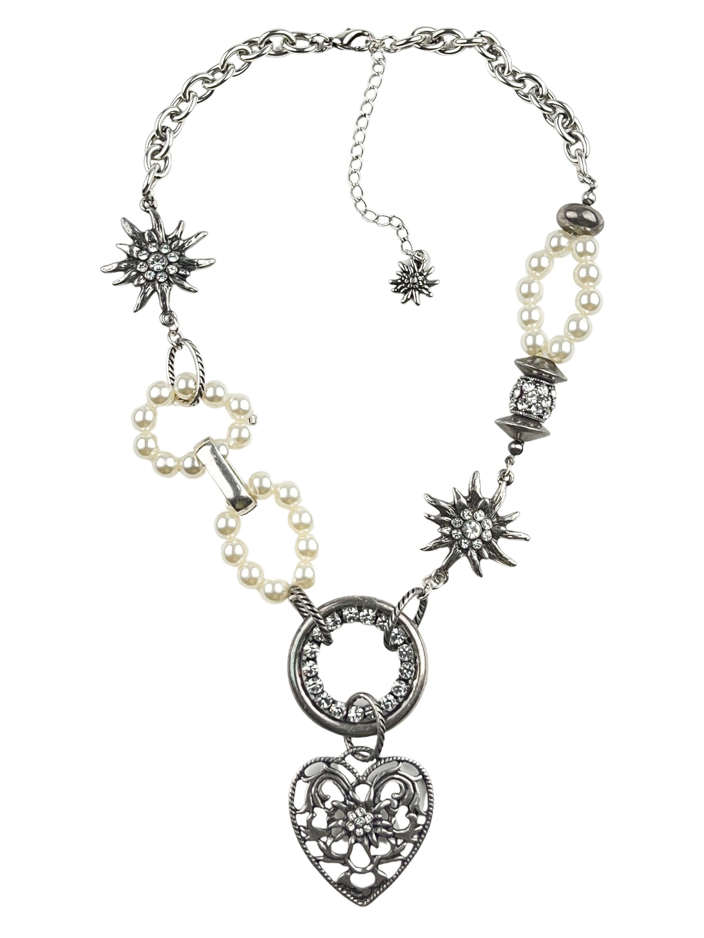 Allgäu Rebell Necklace 'Franzi' in White: front