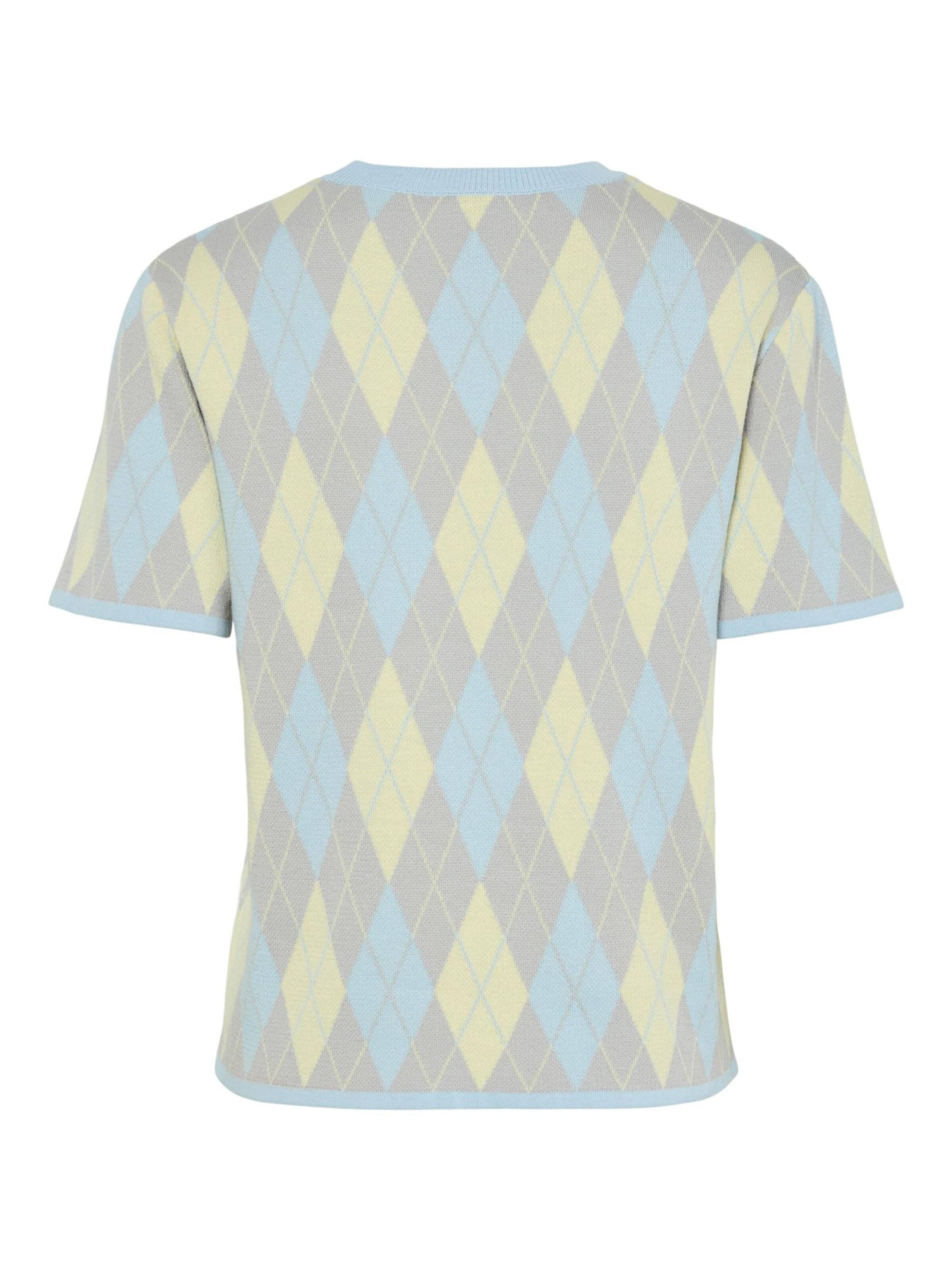 PIECES Sweater 'PCFarley Harlekin' in Grey