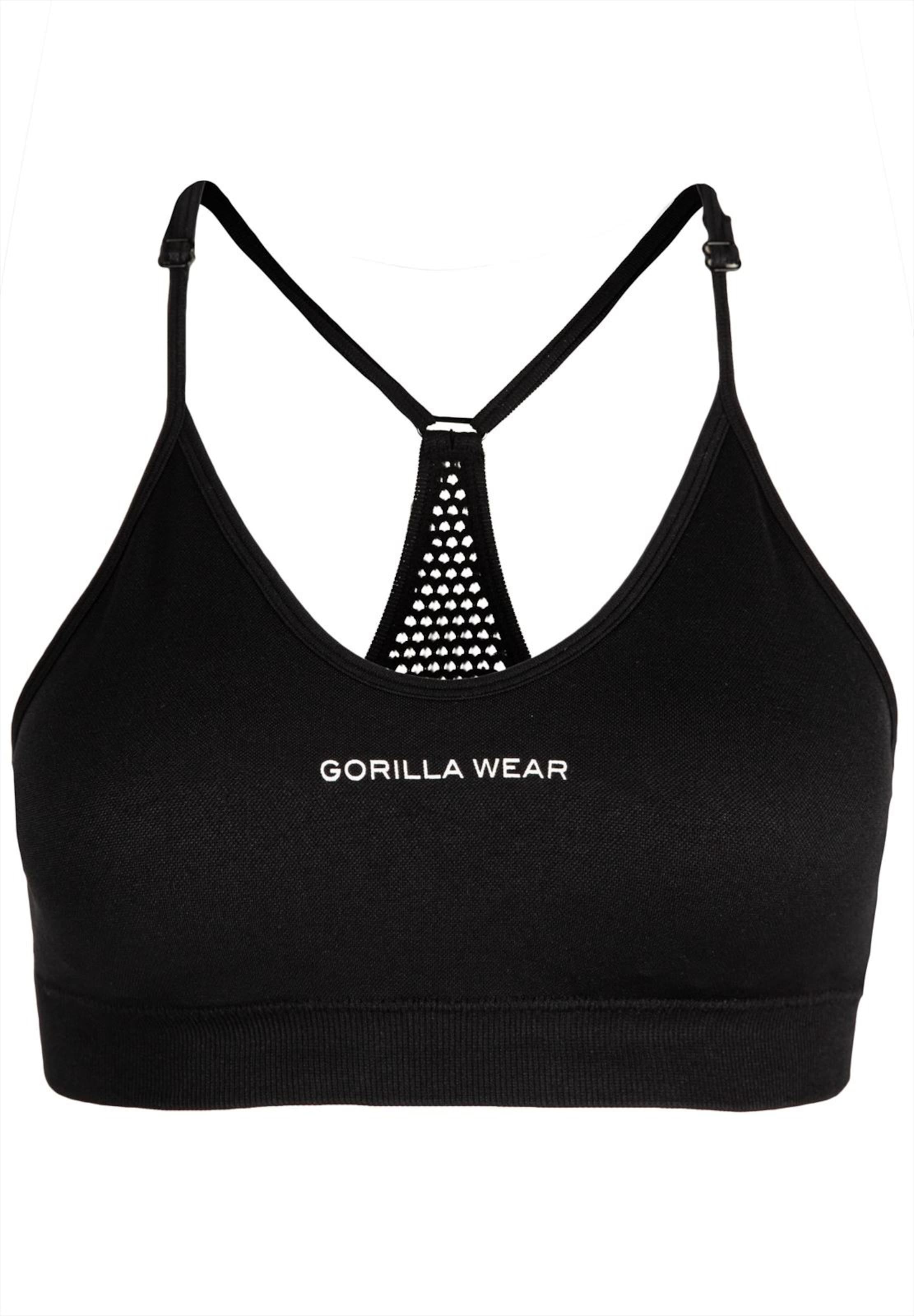 Gorilla Wear Bustier Sport-BH 'Quincy' in Weiß: Vorderseite
