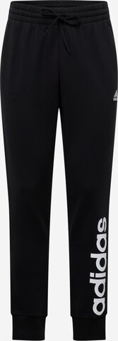 ADIDAS SPORTSWEAR Tapered Workout Pants 'Essentials' in Black: front
