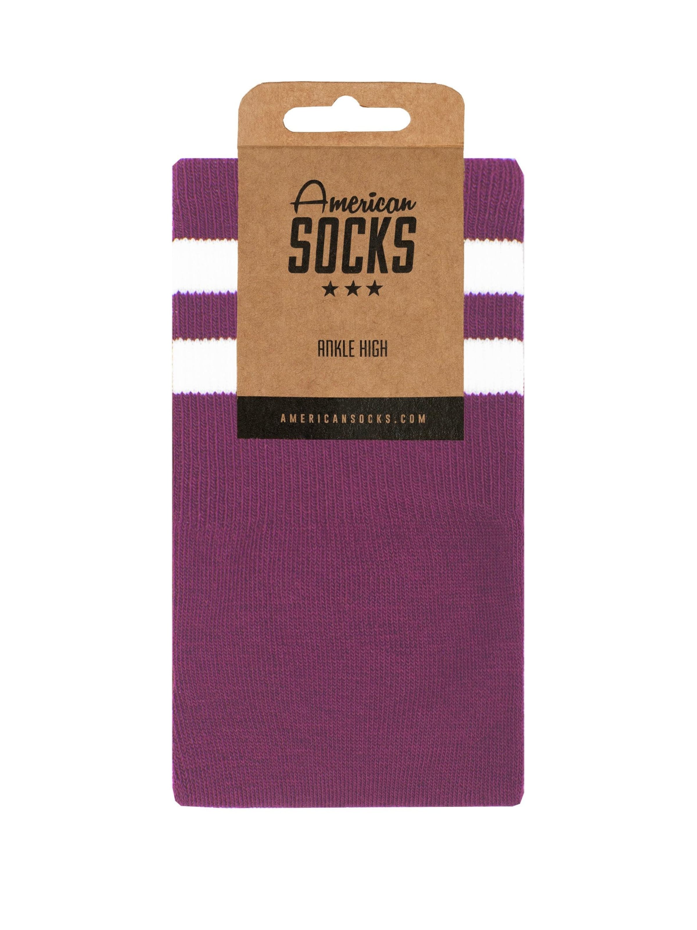 American Socks Ankle Socks 'Plum' in Red