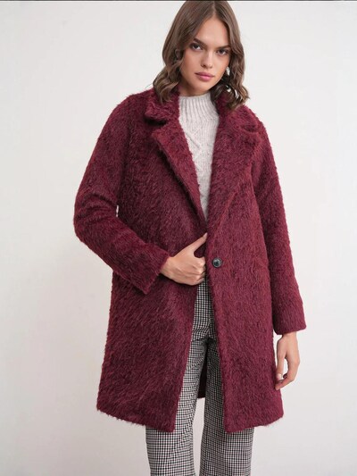 MixRay Between-Seasons Coat in M in Burgundy, Item view