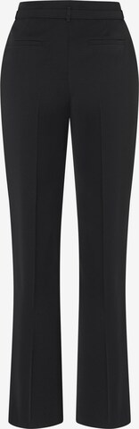 MORE & MORE Flared Trousers with creases in Black