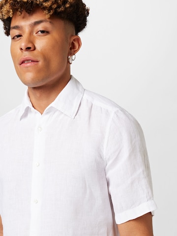 BOSS Orange Regular fit Button Up Shirt 'Rash' in White