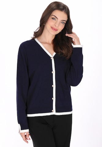 usha BLACK LABEL Knit cardigan in Blue: front
