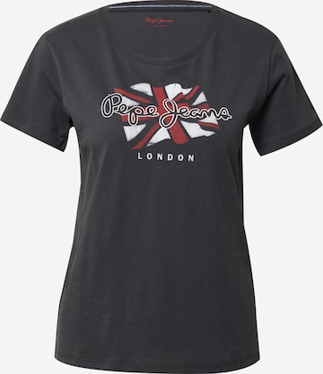 Pepe Jeans - Camiseta 'POPPY' en negro: frente