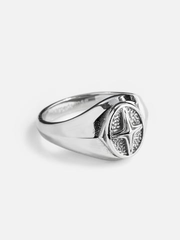 warpedsense Ring 'Axis' in Silver: front