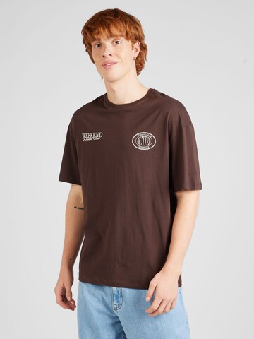 JACK & JONES Shirt 'BRADLEY' in Brown: front