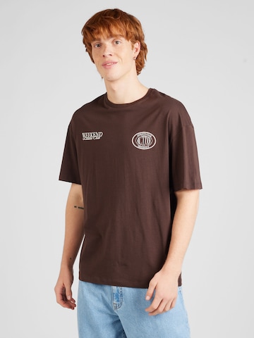 JACK & JONES T-Shirt 'BRADLEY' in Braun: predná strana