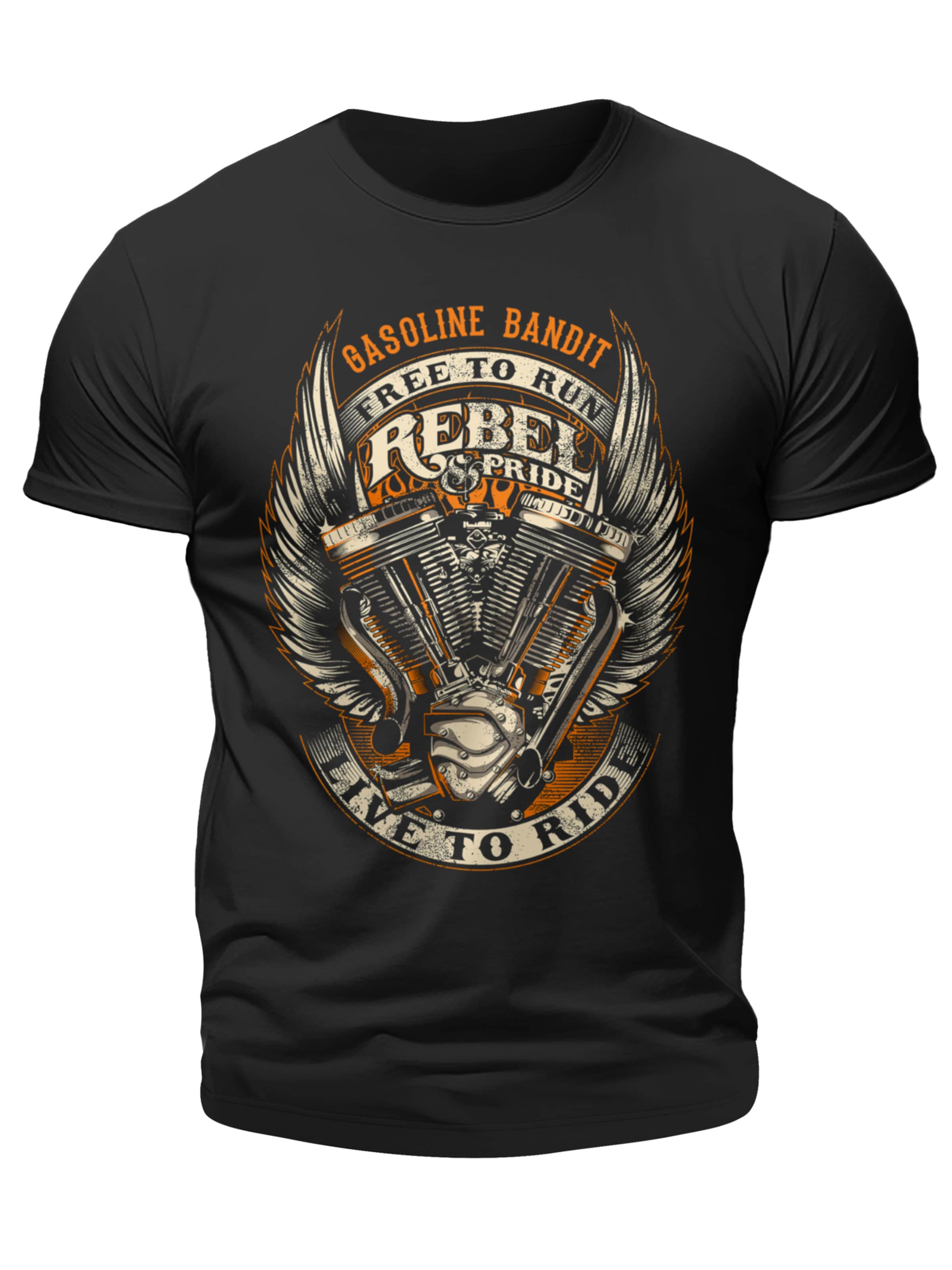 Gasoline Bandit Shirt 'Rebel Pride'‌‌‌‌‌‌‌‌ in Schwarz: Vorderseite