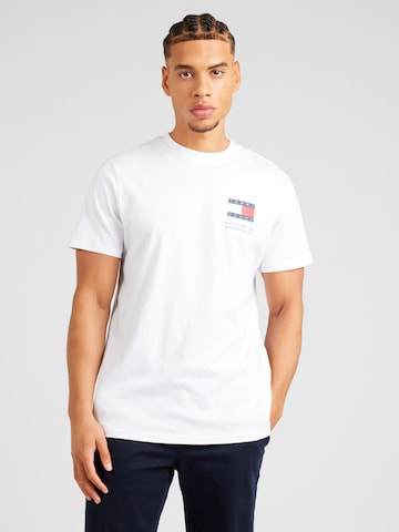 Tommy Jeans T-Shirt 'ESSENTIAL' in Weiß: predná strana