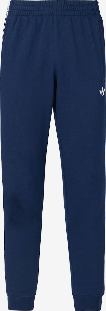 Tapered Pantaloni de la ADIDAS ORIGINALS pe albastru: față