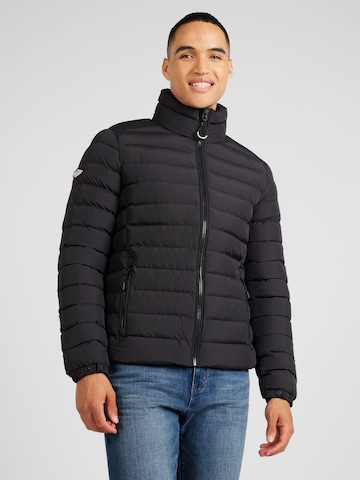 Superdry Tussenjas 'Fuji' in Zwart: voorkant