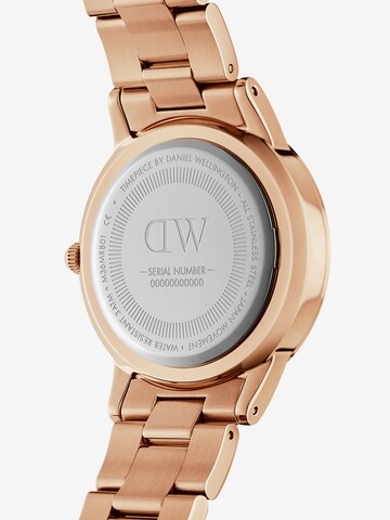 Daniel Wellington Analoog horloge 'Iconic Link RG White' in Goud