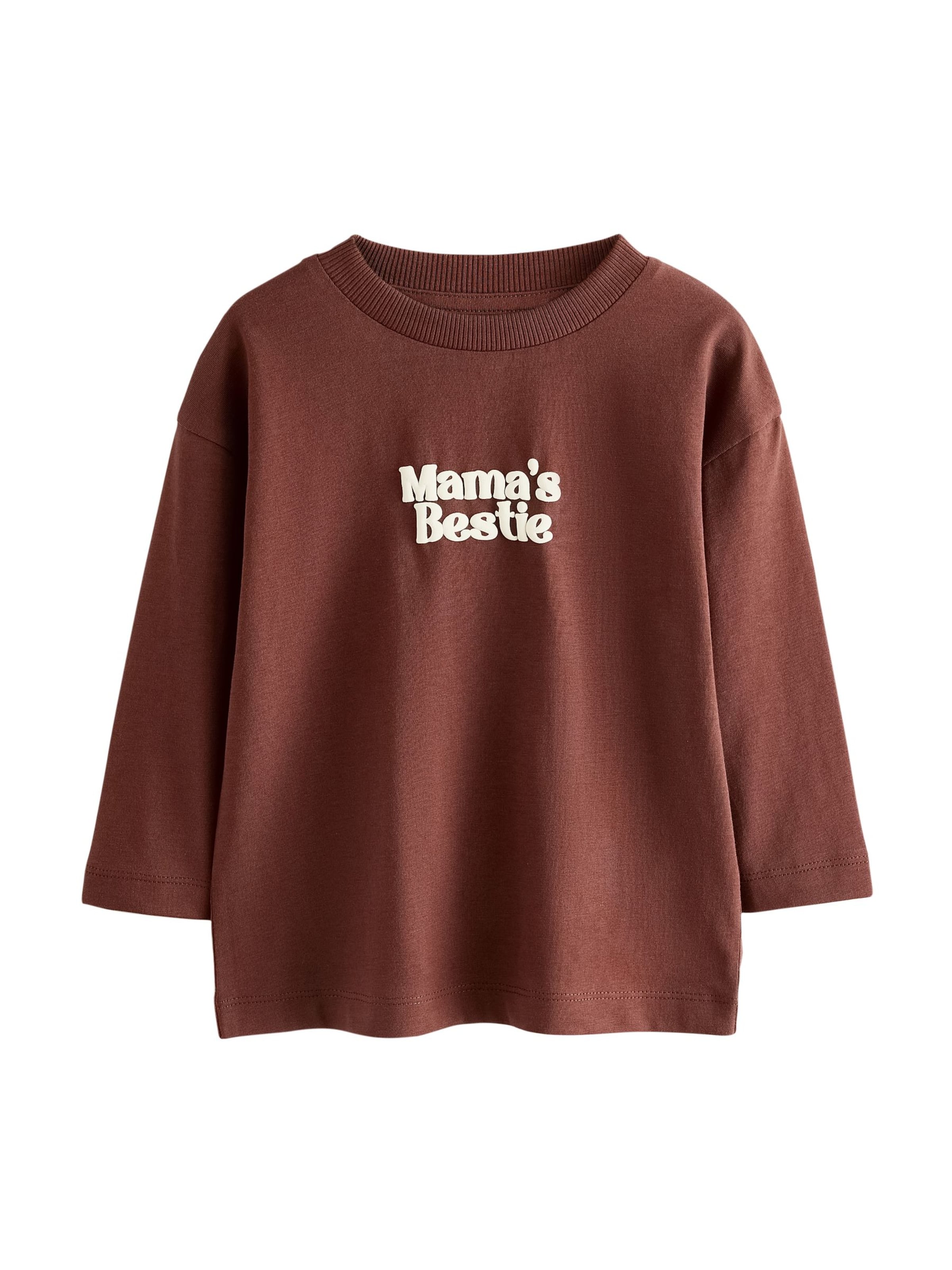 Next Shirt in Bruin: voorkant