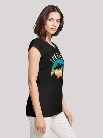 T-shirt 'I Believe UFO Alien Sonnenuntergang' F4NT4STIC en noir