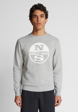 North Sails Sweatshirt in Grey: front