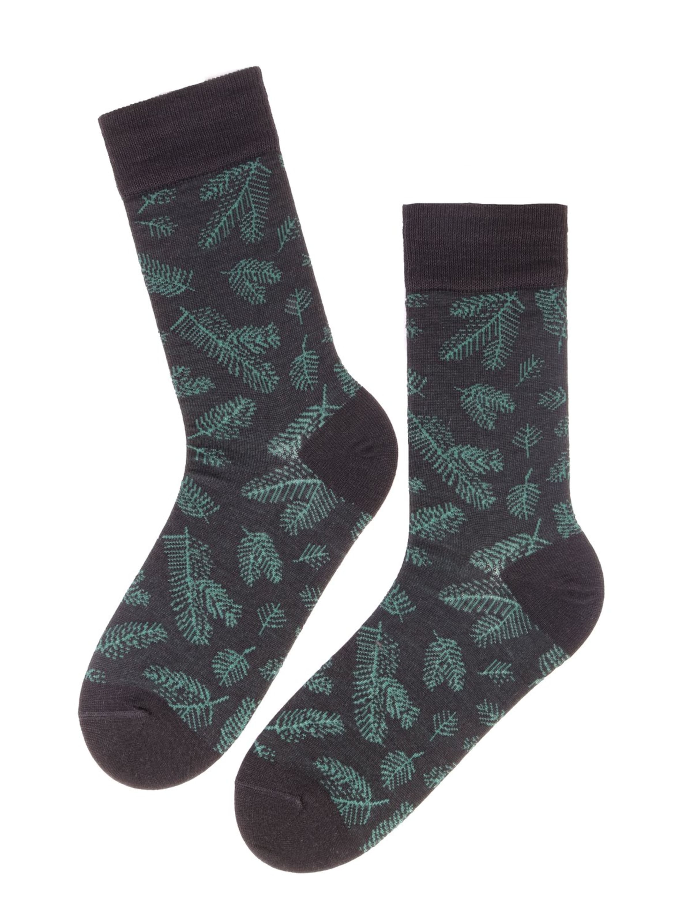 Sokisahtel Sokken 'TREEPEOPLE merino socks' in Zwart: voorkant