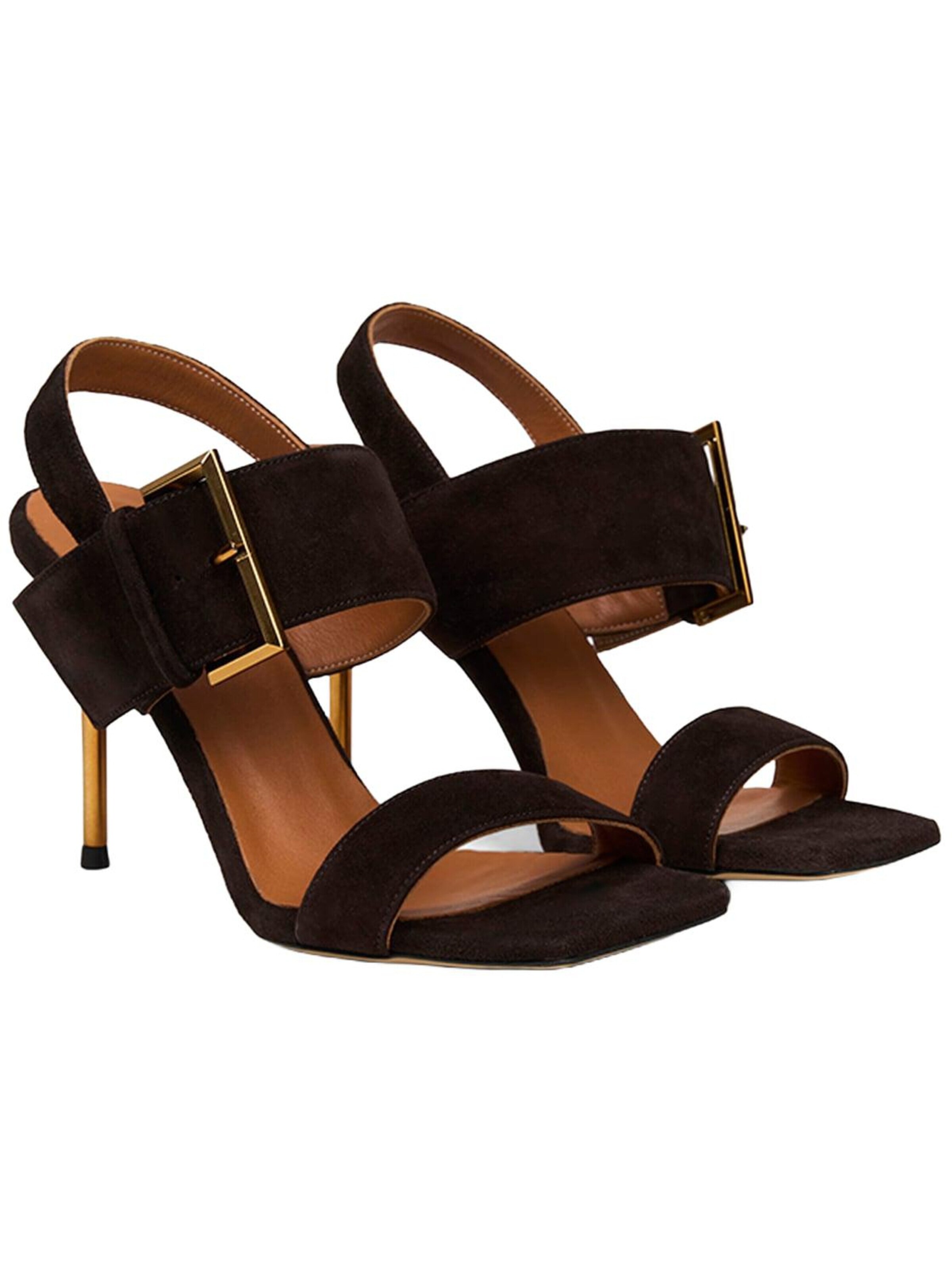 Desa Sandalen met riem 'Abendsandalen' in Bruin: voorkant