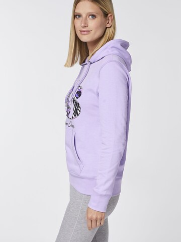 Oklahoma Jeans Sweatshirt ' mit gemustertem Motiv ' in Purple