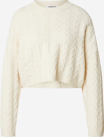 EDITED Sweater 'Yella' in Beige: front
