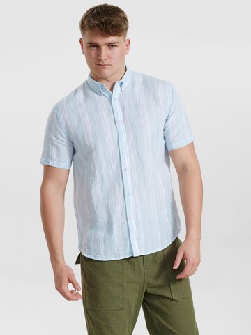 Dxnmxrk Shirt 'DXCooper' in Blau: Vorderseite