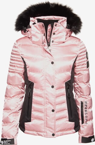 Superdry Snow Skijacke 'Luxe' in Pink: predná strana