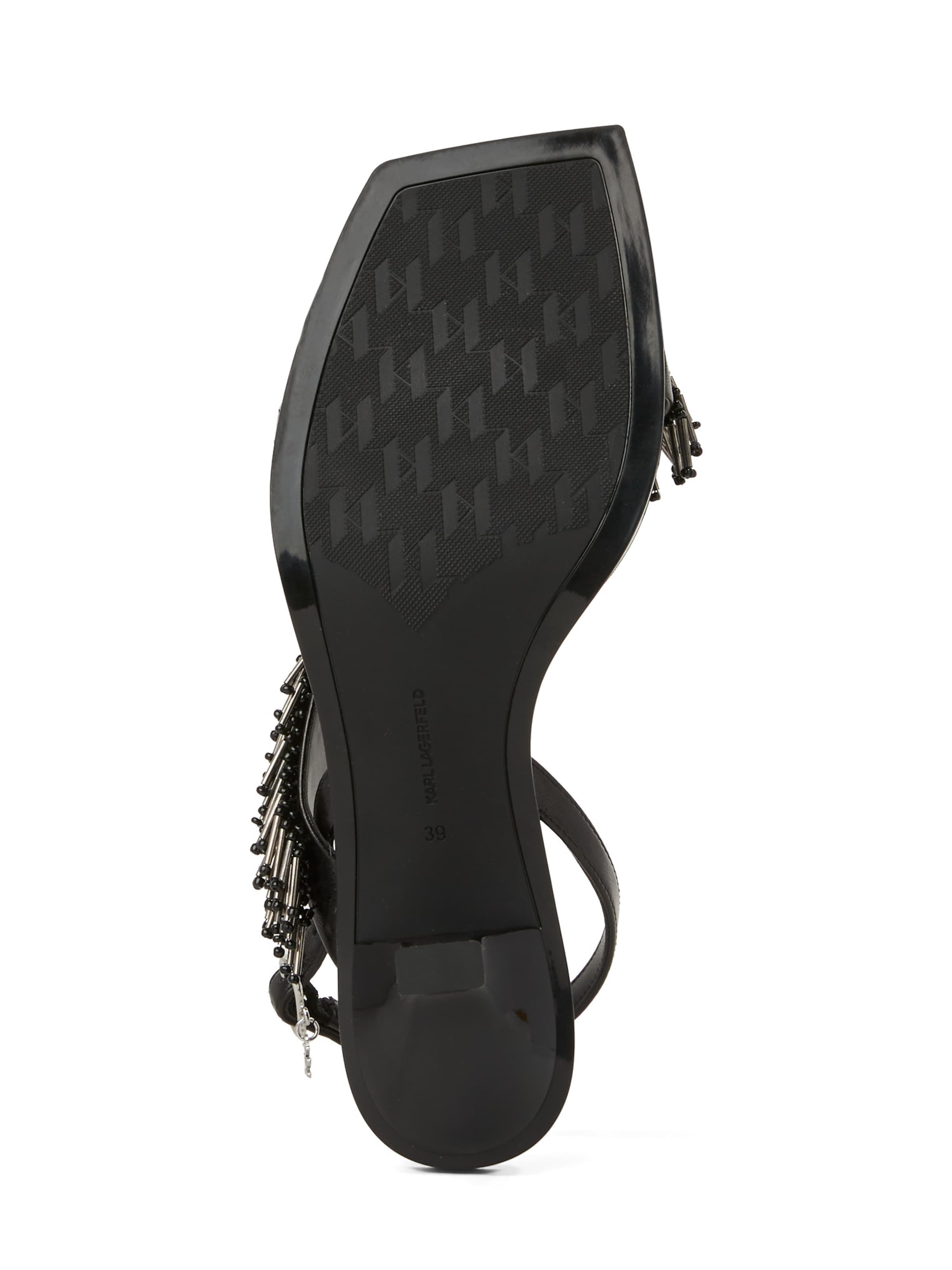 Karl Lagerfeld Босоножки с ремешком 'Karmel Fringe' в Черный