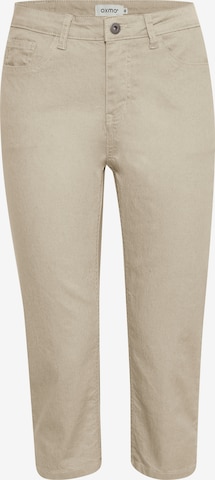 Oxmo Slim fit Pants ' OXPam ' in Beige: front