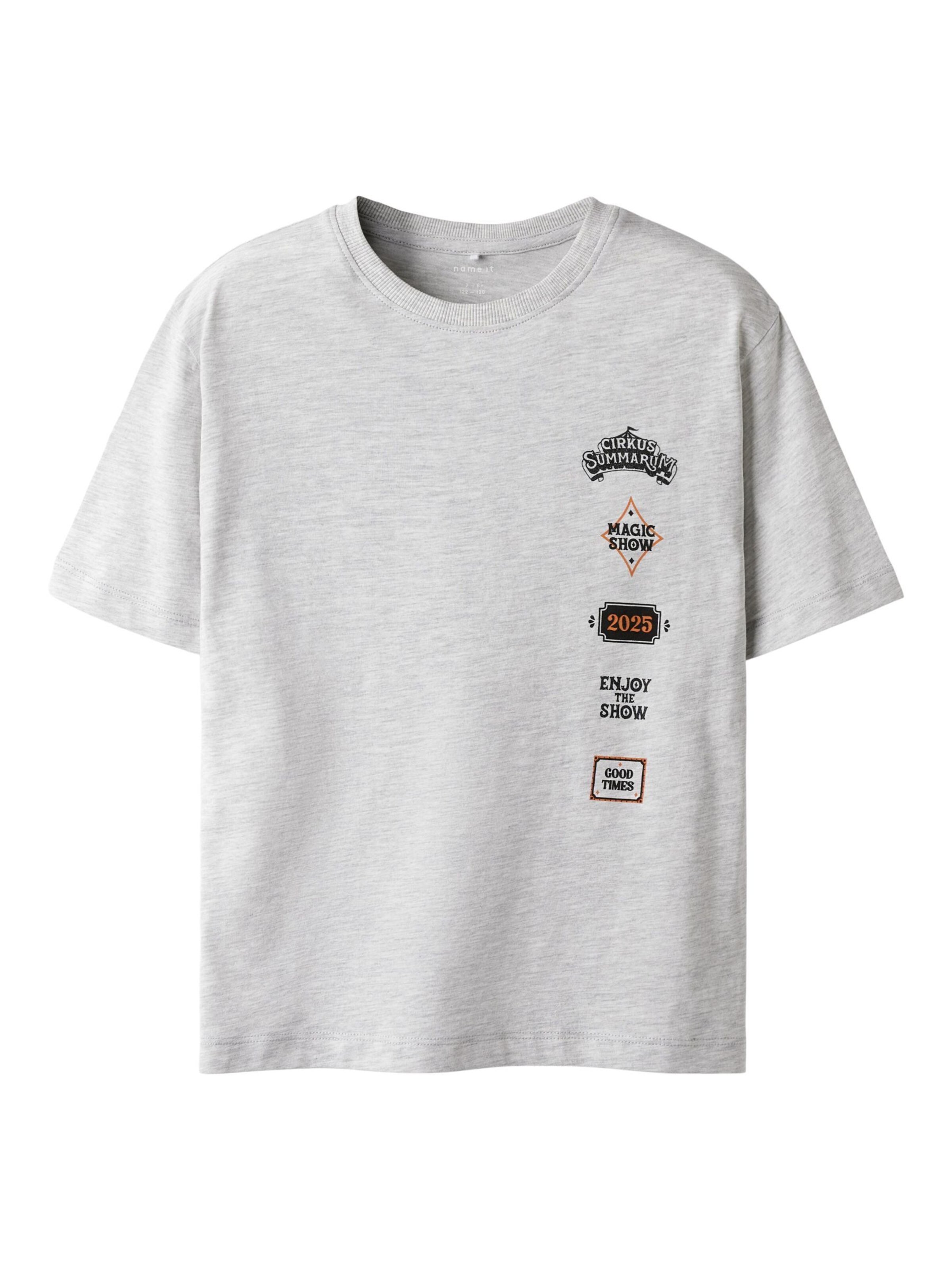 NAME IT - Camiseta 'Cirkus Summarum' en gris: frente