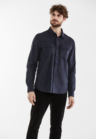 Street One MEN Regular Fit Hemd in Blau: Vorderseite