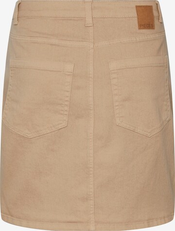 PIECES Skirt 'Peggy' in Beige