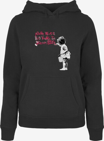 Merchcode Sweatshirt 'Dream Big' in Zwart: voorkant