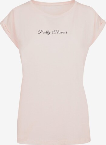 Merchcode Shirt 'Pretty Flowers' in Roze: voorkant