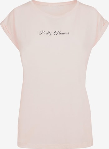 Merchcode T-Shirt 'Pretty Flowers' in Pink: predná strana