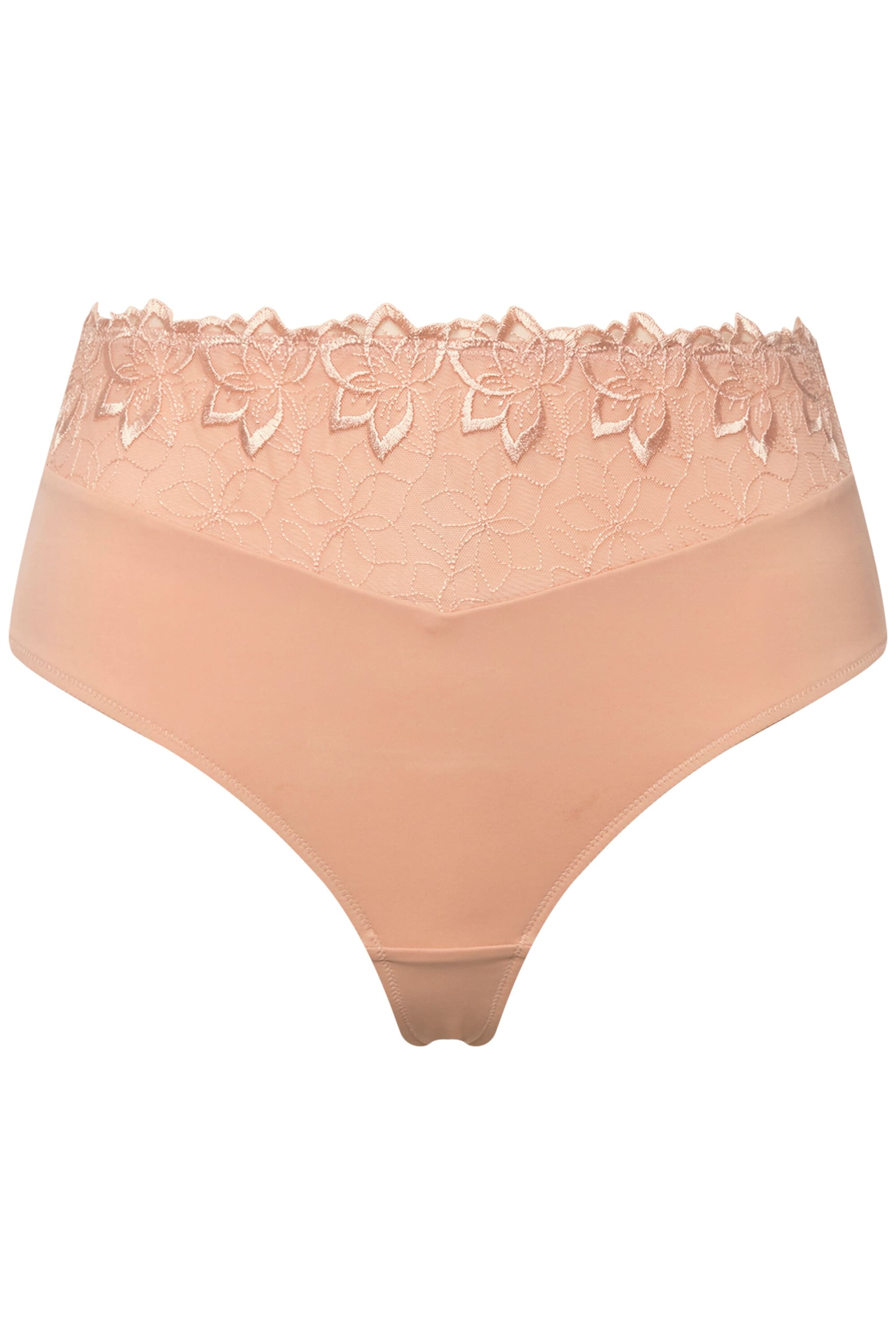 Ulla Popken String in Beige: voorkant