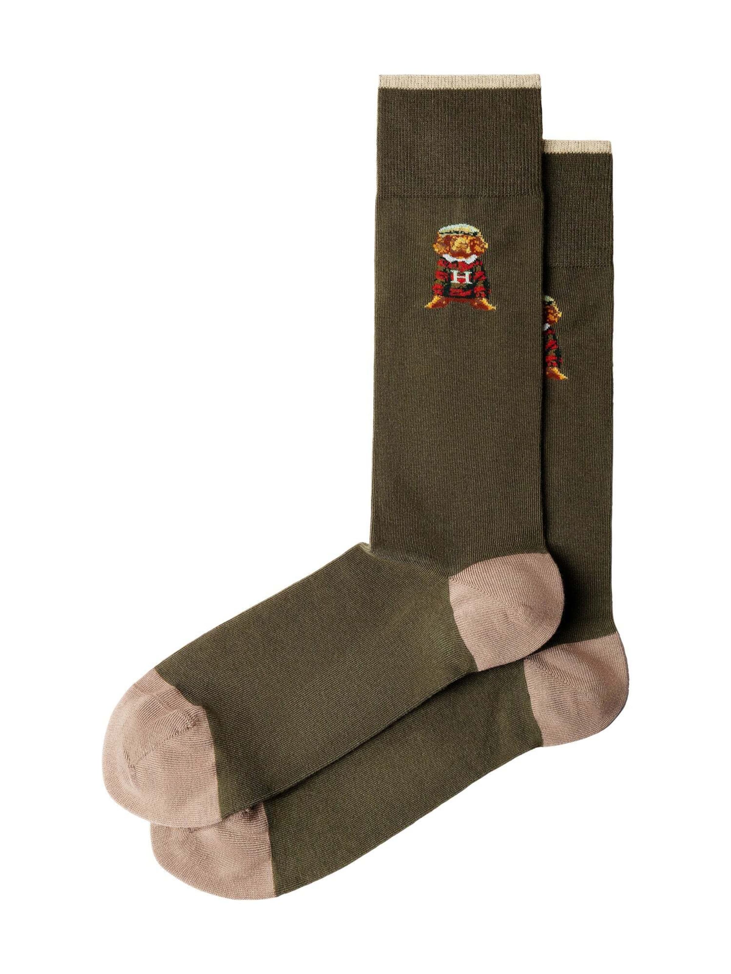 Chaussettes ' HARRY SOCKS ' Hackett London en vert : devant